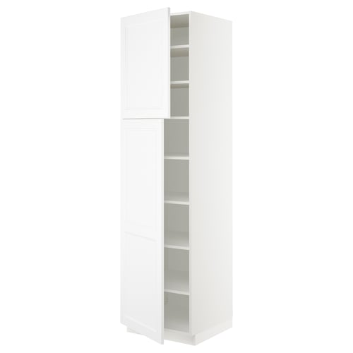 SEKTION Gabinete alto+estantes/2 puertas, blanco/Axstad blanco mate, 24x24x90 "