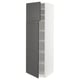 SEKTION Gabinete alto+estantes/2 puertas, blanco/Axstad gris oscuro, 24x24x80 "