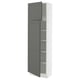 SEKTION Gabinete alto+estantes/2 puertas, blanco/Axstad gris oscuro, 24x15x80 "