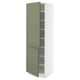 SEKTION Gabinete alto+estantes/2 puertas, blanco/Axstad gris-verde, 24x24x80 "