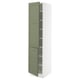 SEKTION Gabinete alto+estantes/2 puertas, blanco/Axstad gris-verde, 18x24x80 "