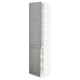 SEKTION Gabinete alto+estantes/2 puertas, blanco/Bodbyn gris, 18x24x80 "