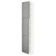SEKTION Gabinete alto+estantes/2 puertas, blanco/Bodbyn gris, 18x15x90 "