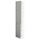 SEKTION Gabinete alto+estantes/2 puertas, blanco/Bodbyn gris, 15x15x80 "