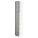 SEKTION Gabinete alto+estantes/2 puertas, blanco/Bodbyn gris, 15x24x90 "