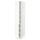 SEKTION Gabinete alto+estantes/2 puertas, blanco Enköping/blanco efecto madera, 15x24x80 "