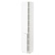 SEKTION Gabinete alto+estantes/2 puertas, blanco Enköping/blanco efecto madera, 15x15x80 "