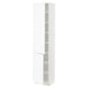 SEKTION Gabinete alto+estantes/2 puertas, blanco Enköping/blanco efecto madera, 18x15x80 "