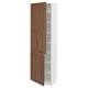 SEKTION Gabinete alto+estantes/2 puertas, blanco Enköping/marrón efecto de nogal, 24x15x80 "