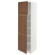 SEKTION Gabinete alto+estantes/2 puertas, blanco Enköping/marrón efecto de nogal, 24x24x80 "