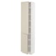 SEKTION Gabinete alto+estantes/2 puertas, blanco/Havstorp beige, 18x15x80 "