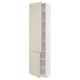 SEKTION Gabinete alto+estantes/2 puertas, blanco/Havstorp beige, 24x15x90 "