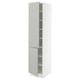 SEKTION Gabinete alto+estantes/2 puertas, blanco/Havstorp gris claro, 18x24x80 "