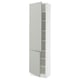 SEKTION Gabinete alto+estantes/2 puertas, blanco/Havstorp gris claro, 24x15x90 "