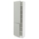 SEKTION Gabinete alto+estantes/2 puertas, blanco/Havstorp gris claro, 24x15x80 "