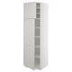 SEKTION Gabinete alto+estantes/2 puertas, blanco/Lerhyttan gris claro, 24x24x80 "