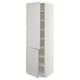 SEKTION Gabinete alto+estantes/2 puertas, blanco/Lerhyttan gris claro, 24x24x80 "