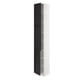 SEKTION Gabinete alto+estantes/2 puertas, blanco/Lerhyttan teñido en negro, 15x15x90 "