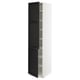 SEKTION Gabinete alto+estantes/2 puertas, blanco/Lerhyttan teñido en negro, 18x24x80 "