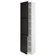 SEKTION Gabinete alto+estantes/2 puertas, blanco/Lerhyttan teñido en negro, 24x15x90 "