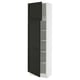 SEKTION Gabinete alto+estantes/2 puertas, blanco/Lerhyttan teñido en negro, 24x15x80 "