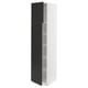 SEKTION Gabinete alto+estantes/2 puertas, blanco/Nickebo antracita mate, 18x24x80 "