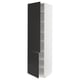 SEKTION Gabinete alto+estantes/2 puertas, blanco/Nickebo antracita mate, 24x24x90 "