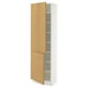 SEKTION Gabinete alto+estantes/2 puertas, blanco/Sinarp chapa de roble, 24x15x80 "