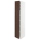 SEKTION Gabinete alto+estantes/2 puertas, blanco/Sinarp marrón, 15x24x80 "