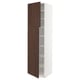 SEKTION Gabinete alto+estantes/2 puertas, blanco/Sinarp marrón, 24x24x90 "