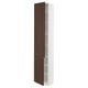 SEKTION Gabinete alto+estantes/2 puertas, blanco/Sinarp marrón, 18x15x90 "