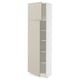 SEKTION Gabinete alto+estantes/2 puertas, blanco/Stensund beige, 24x15x80 "