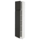 SEKTION Gabinete alto+estantes/2 puertas, blanco/Upplöv antracita mate, 18x15x80 "