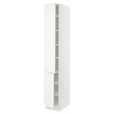 SEKTION Gabinete alto+estantes/2 puertas, blanco/Vallstena blanco, 15x24x90 "
