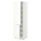 SEKTION Gabinete alto+estantes/2 puertas, blanco/Vallstena blanco, 24x24x80 "