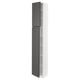 SEKTION Gabinete alto+estantes/2 puertas, blanco/Voxtorp gris oscuro, 15x15x90 "