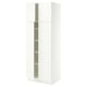 SEKTION Gabinete alto+estantes/4 puertas, blanco/Aspudden blanco mate, 30x24x80 "