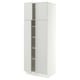 SEKTION Gabinete alto+estantes/4 puertas, blanco/Aspudden gris claro, 30x24x80 "