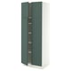 SEKTION Gabinete alto+estantes/4 puertas, blanco/Aspudden gris verdoso oscuro, 30x24x80 "