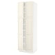 SEKTION Gabinete alto+estantes/4 puertas, blanco/Bodbyn color hueso, 30x24x90 "