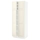 SEKTION Gabinete alto+estantes/4 puertas, blanco/Bodbyn color hueso, 30x24x80 "