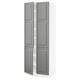 SEKTION Gabinete alto+estantes/4 puertas, blanco/Bodbyn gris, 30x24x80 "