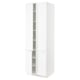 SEKTION Gabinete alto+estantes/4 puertas, blanco Enköping/blanco efecto madera, 30x24x90 "