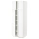 SEKTION Gabinete alto+estantes/4 puertas, blanco Enköping/blanco efecto madera, 30x24x80 "