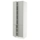 SEKTION Gabinete alto+estantes/4 puertas, blanco/Havstorp gris claro, 30x24x90 "