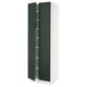 SEKTION Gabinete alto+estantes/4 puertas, blanco/Havstorp verde oscuro, 30x24x90 "