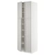 SEKTION Gabinete alto+estantes/4 puertas, blanco/Lerhyttan gris claro, 30x24x90 "