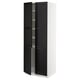 SEKTION Gabinete alto+estantes/4 puertas, blanco/Lerhyttan teñido en negro, 30x24x80 "