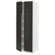SEKTION Gabinete alto+estantes/4 puertas, blanco/Nickebo antracita mate, 30x24x80 "