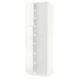 SEKTION Gabinete alto+estantes/4 puertas, blanco/Ringhult blanco, 30x24x90 "